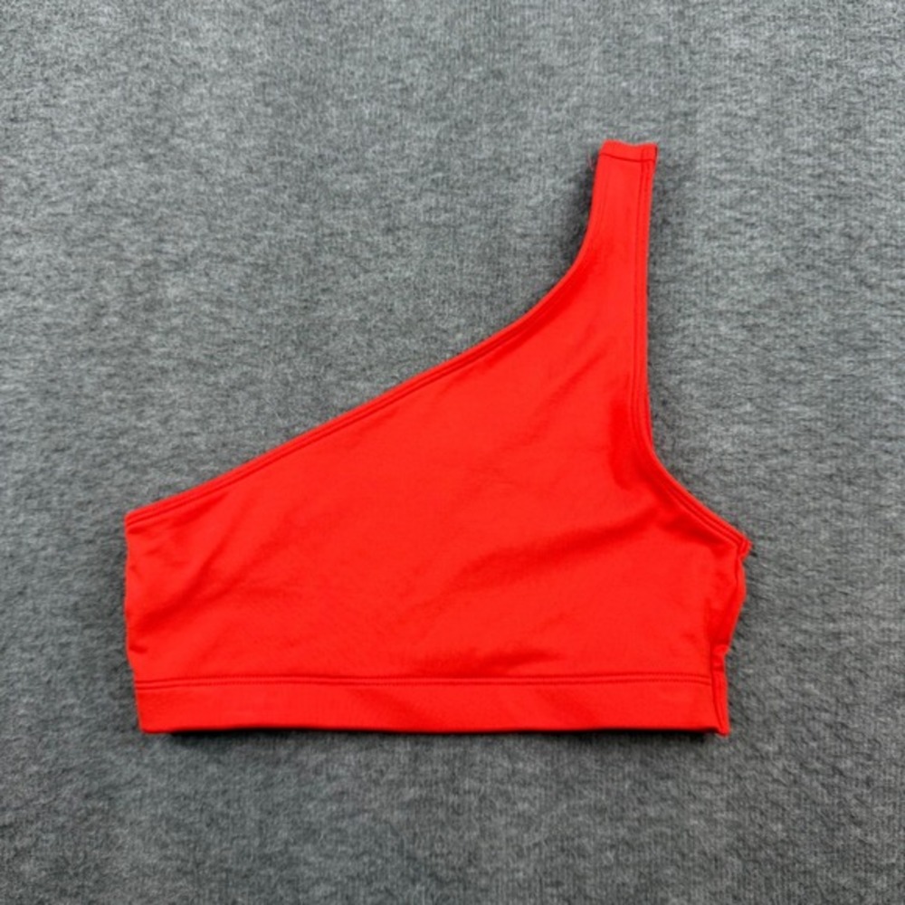 Pink Sport One Shoulder Sports Bra Women's XS Red Activewear Top